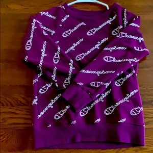 A purple champion crew neck